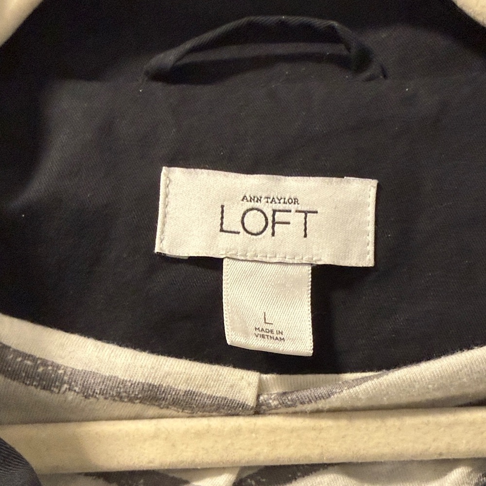 LOFT Black Ruffle Utility Jacket - Picture 2 of 6